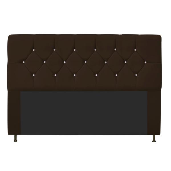 Imagem de Cabeceira King França A05 c/ Strass 195 cm para Cama Box Suede - Amarena Móveis