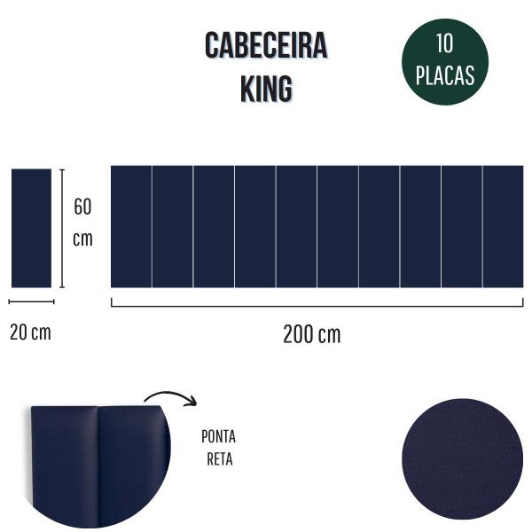 Imagem de Cabeceira King Size Cama Box 200x60 Kit 10 Placas Palito