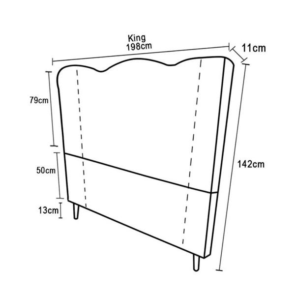 Imagem de Cabeceira King Size Casal Cama Box Quarto Buzios 1,98m