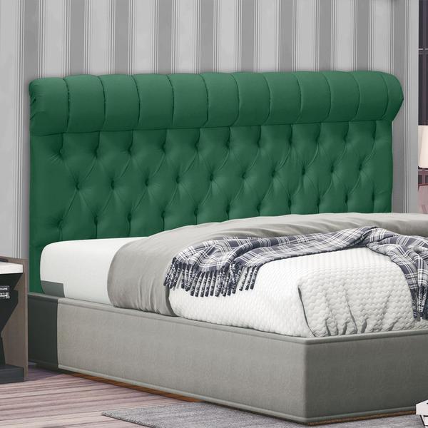 Imagem de Cabeceira  King Tóquio 195cm Suede Verde