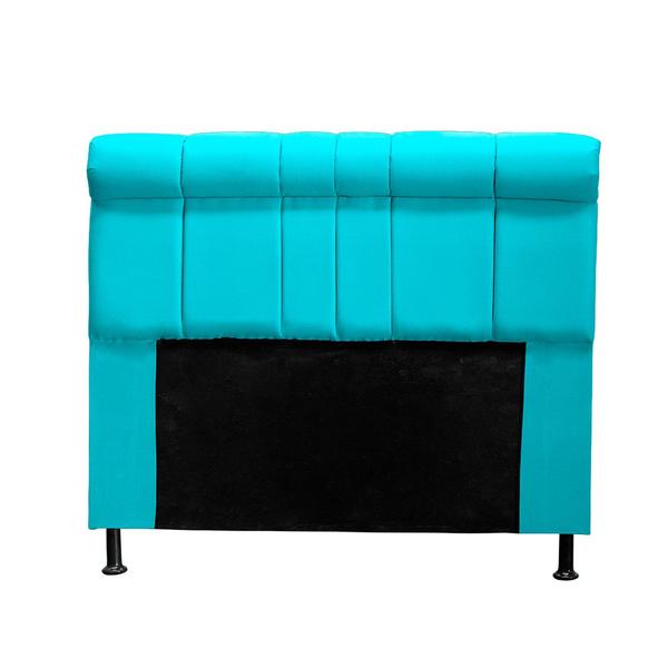 Imagem de Cabeceira Madri 195 cm Suede Azul Turquesa