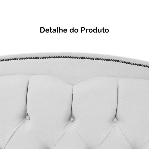 Imagem de Cabeceira mais Calçadeira Casal 140cm Para Cama Box Diana Suede Branco - DS Estofados