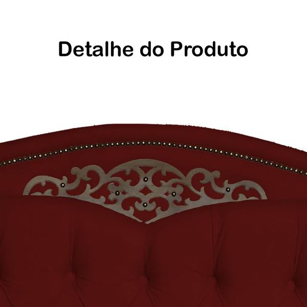 Imagem de Cabeceira mais Calçadeira Casal 140cm Para Cama Box Greta Suede Bordô - DS Estofados