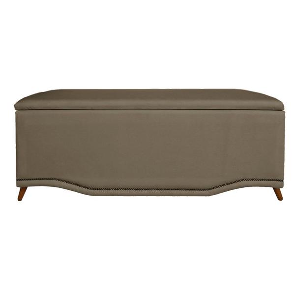 Imagem de Cabeceira mais Calçadeira Casal King 195cm Para Cama Box Greta Suede Capuccino - DS Estofados