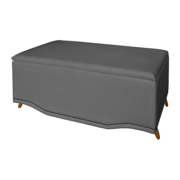 Imagem de Cabeceira mais Calçadeira Casal Queen 160cm Para Cama Box Greta Suede Cinza - DS Estofados