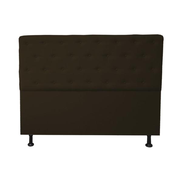 Imagem de Cabeceira mais Calçadeira Casal Queen Juliana 160cm Para Cama Box Suede Marrom - DS Estofados