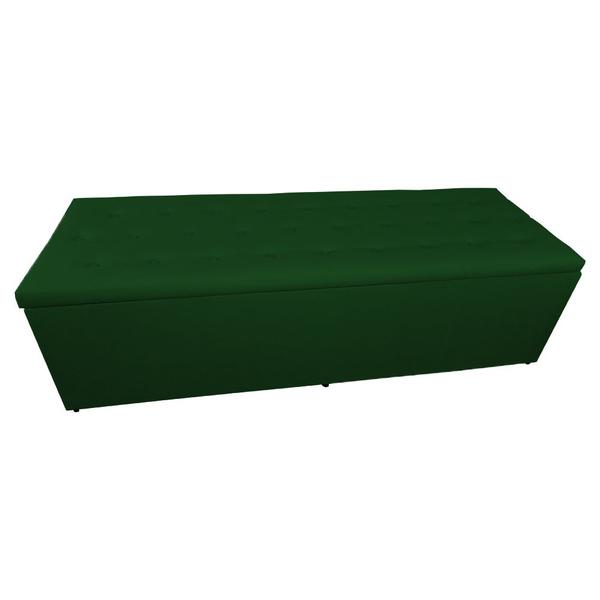 Imagem de Cabeceira mais Calçadeira Casal Queen Juliana 160cm Para Cama Box Suede Verde - DS Estofados