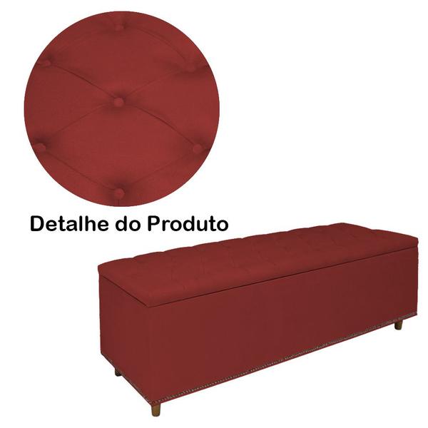 Imagem de Cabeceira mais Calçadeira Solteiro 90cm Para Cama Box Diana Suede Vermelho - DS Estofados