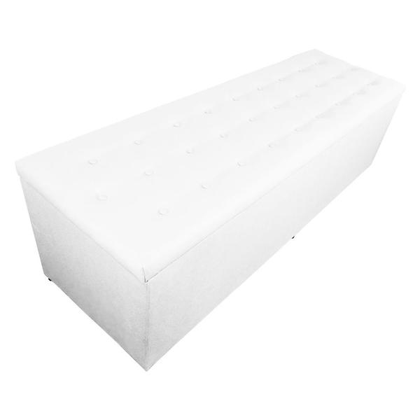 Imagem de Cabeceira mais Calçadeira Solteiro Juliana 90cm Para Cama Box Suede Branco - DS Estofados