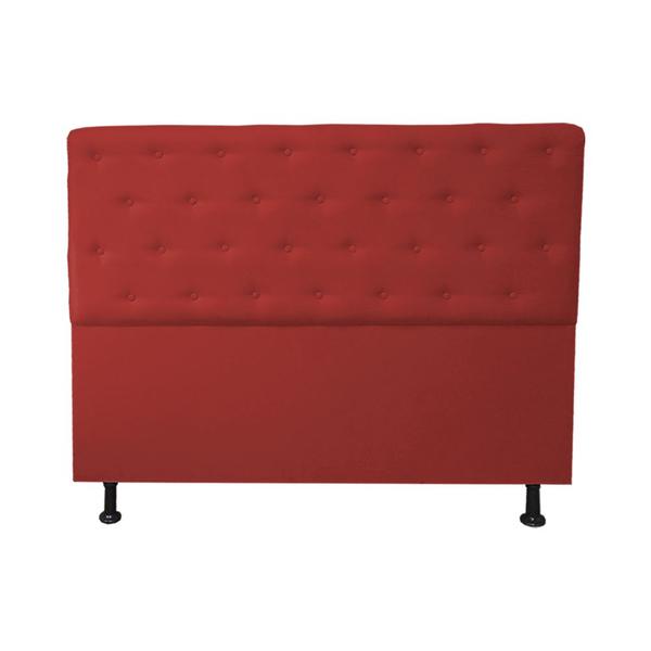 Imagem de Cabeceira mais Calçadeira Solteiro Juliana 90cm Para Cama Box Suede Vermelho - DS Estofados