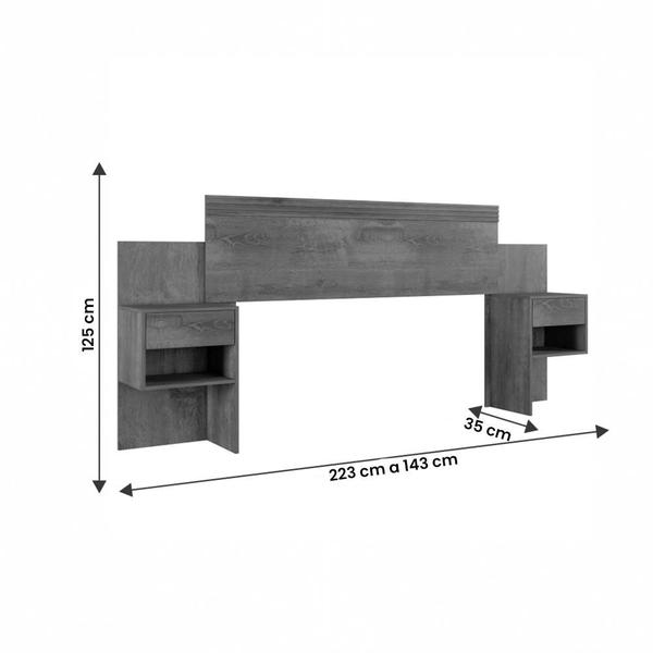 Imagem de Cabeceira Master Quarto Casal e Queen com Mesa de Cabeceira