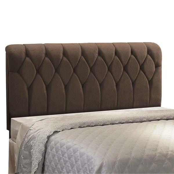 Imagem de Cabeceira Miami Cama Box Queen 160 cm Suede Marrom