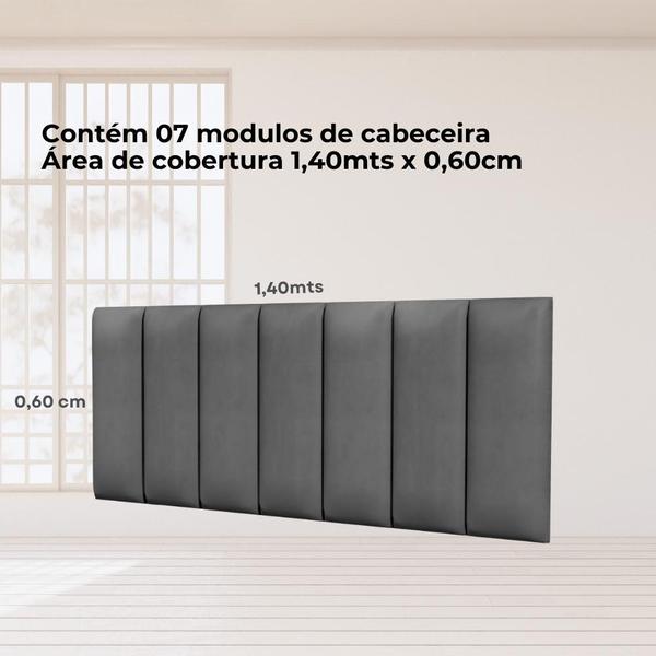 Imagem de Cabeceira modular casal quadrada