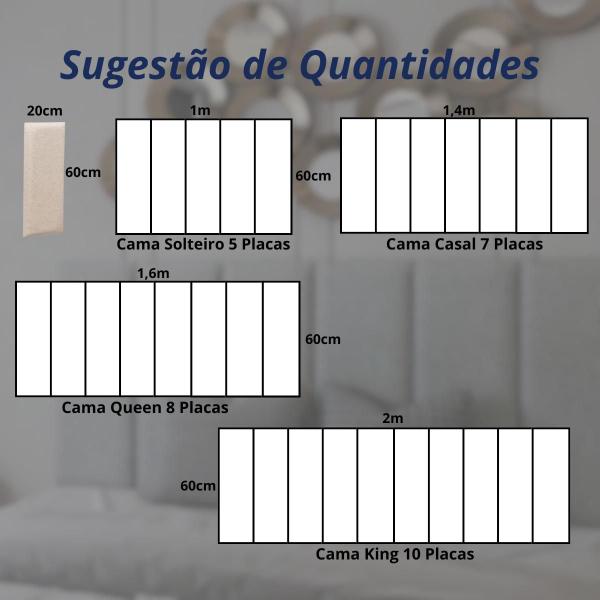 Imagem de Cabeceira Modular Queen 8 Peças