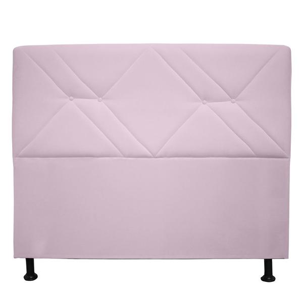 Imagem de Cabeceira Mônaco 120 cm Suede Rosa Bebê