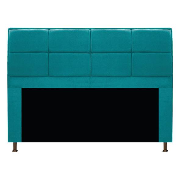 Imagem de Cabeceira Munique 160 cm Queen Size Suede Azul Turquesa - ADJ Decor