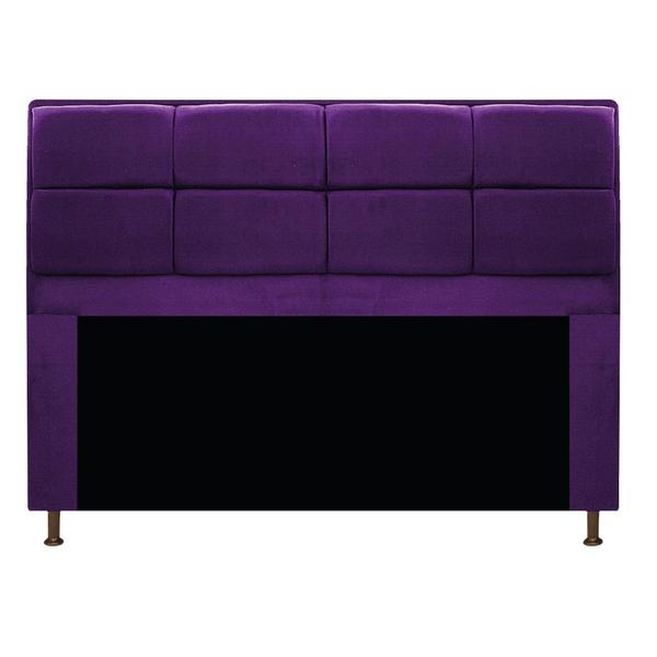 Imagem de Cabeceira Munique 160 cm Queen Size Suede Roxo - Doce Sonho Móveis