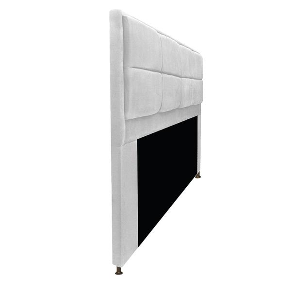 Imagem de Cabeceira Munique 195 cm King Size Suede Branco - ADJ Decor