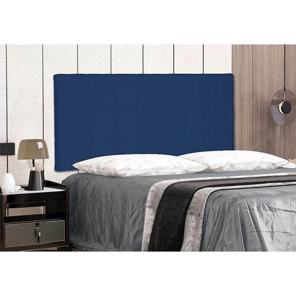 Imagem de Cabeceira Painel Casal 1,40m Verona Suede Azul Marinho - Pallazio