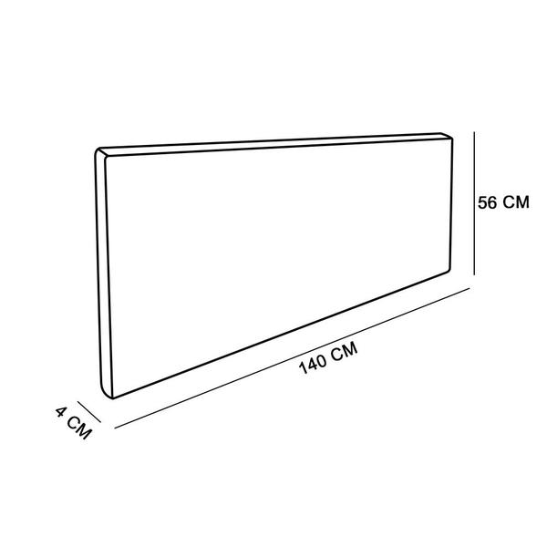 Imagem de Cabeceira Painel Clean Para Cama Box Casal 140 cm Linho - D'Rossi