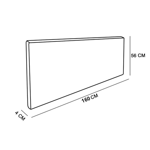 Imagem de Cabeceira Painel Clean Para Cama Box Queen 160 cm Linho - D'Rossi