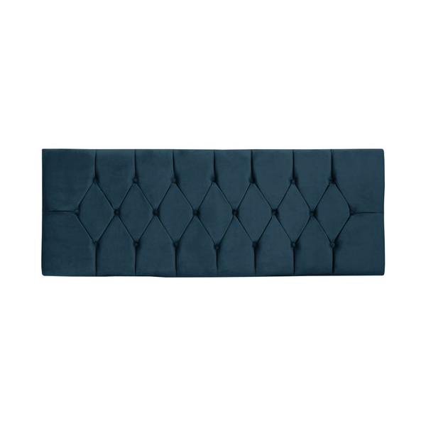 Imagem de Cabeceira Painel de Cama Box Casal 138 cm Dália Larhome Suede Veludo Azul Marinho