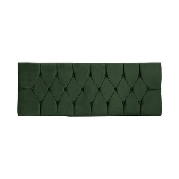 Imagem de Cabeceira Painel de Cama Box Casal 138 cm Dália Larhome Suede Veludo Verde Militar