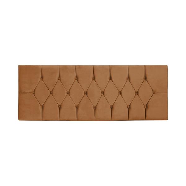 Imagem de Cabeceira Painel de Cama Box Queen 158 cm Dália Larhome Suede Veludo Terra cota