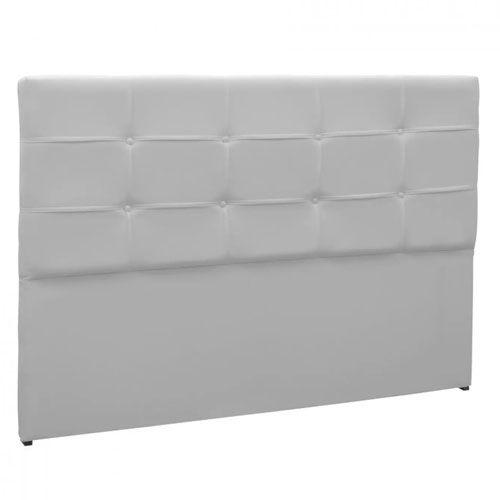 Imagem de Cabeceira Painel De Casal Queen 160cm Para Cama Box Clean Napa Branco - DS Móveis