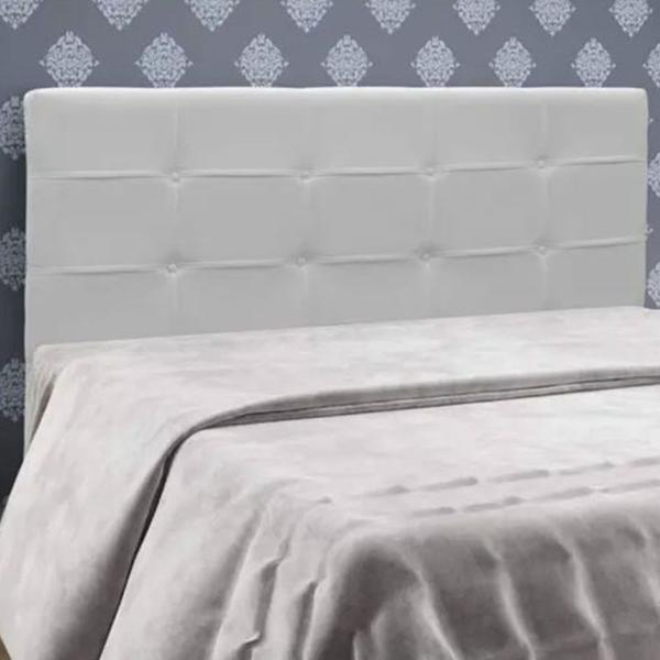 Imagem de Cabeceira Painel De Casal Super King 195cm Para Cama Box Clean Napa Branco - DS Estofados