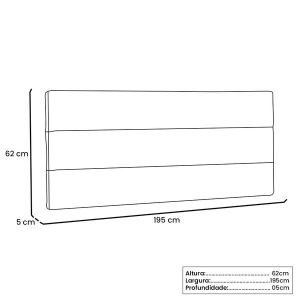 Imagem de Cabeceira Painel Estofada Cama Box Casal King La Italian 195cm Suede Preto - Desk Design