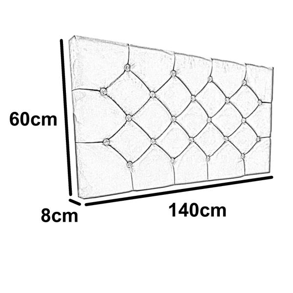 Imagem de Cabeceira Painel Grande Estofada para Cama Box Casal Laura C