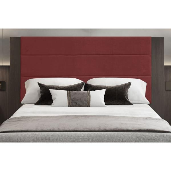 Imagem de Cabeceira Painel Helena 100 Cm Para Cama Box Suede Vermelho