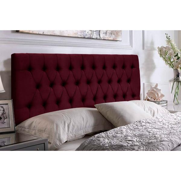 Imagem de Cabeceira Painel Imperatriz 100Cm Cama Box Suede Marsala