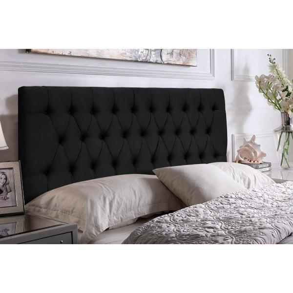 Imagem de Cabeceira Painel Imperatriz 1,20 Cm Cama Box Suede Preto