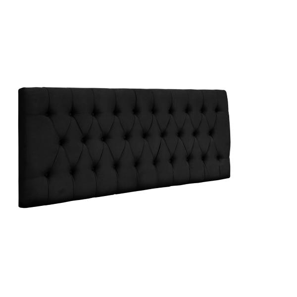 Imagem de Cabeceira Painel Imperatriz 1,20 Cm Cama Box Suede Preto