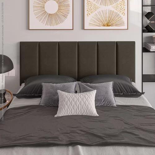 Imagem de Cabeceira Painel Imperial Estofada Queen Size Marron 1,60M