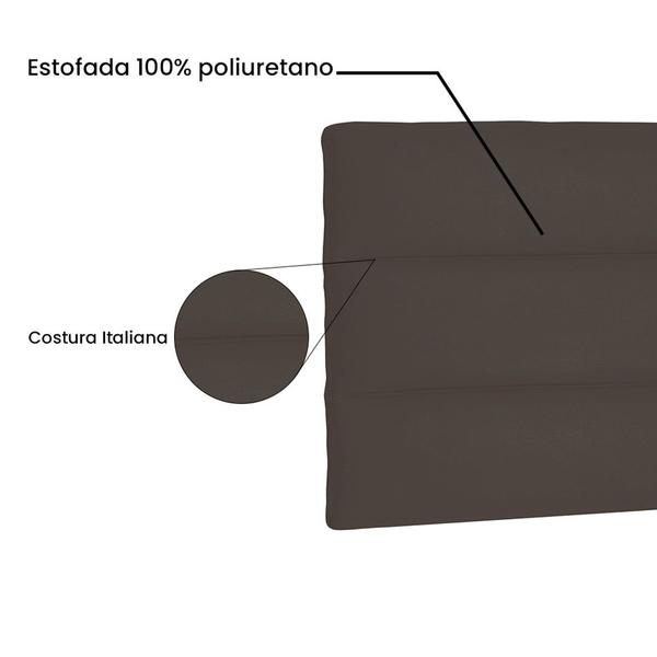 Imagem de Cabeceira Painel La Italiana Para Cama Box Casal 140 cm Suede - D'Rossi