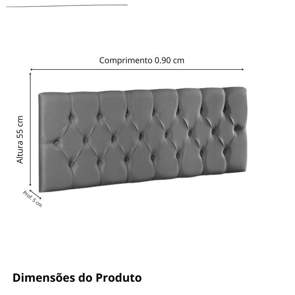 Imagem de Cabeceira Painel Para Cama Box Estofada Paris Solteiro