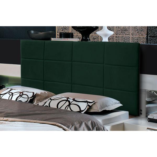 Imagem de Cabeceira Painel Raissa 1,20 Cm Cama Box Suede Verde Militar