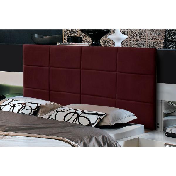 Imagem de Cabeceira Painel Raissa 1,20 Cm Para Cama Box Suede Marsala