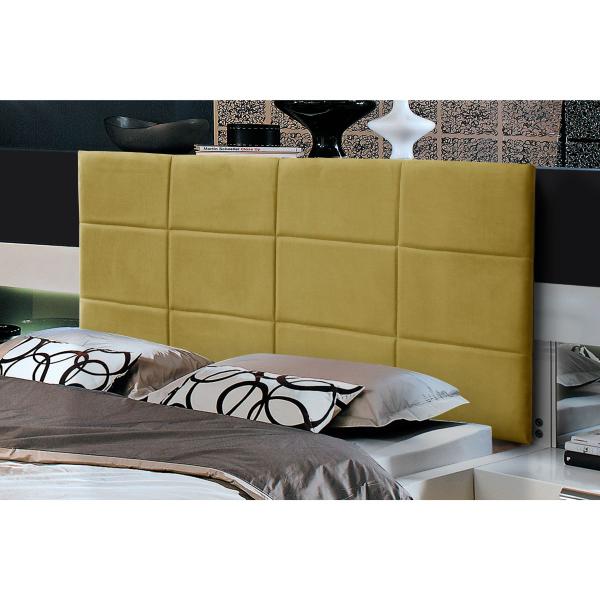 Imagem de Cabeceira Painel Raissa 1,58 Cm Cama Box Queen Amarelo