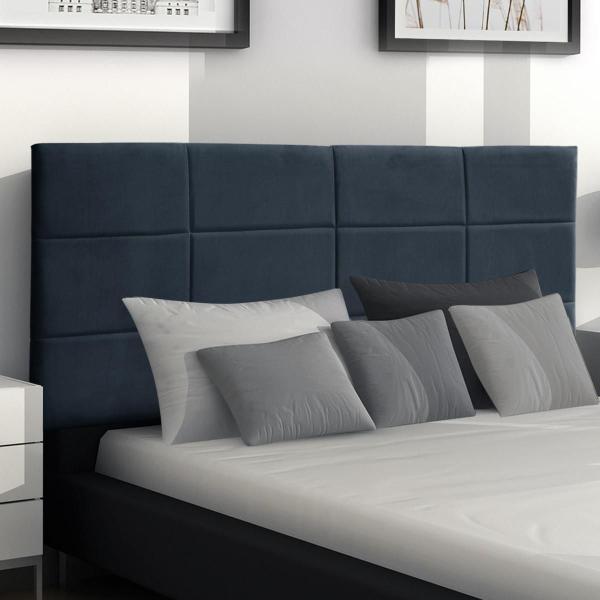 Imagem de Cabeceira Painel Raissa 158Cm Cama Box Queen Suede Diversas