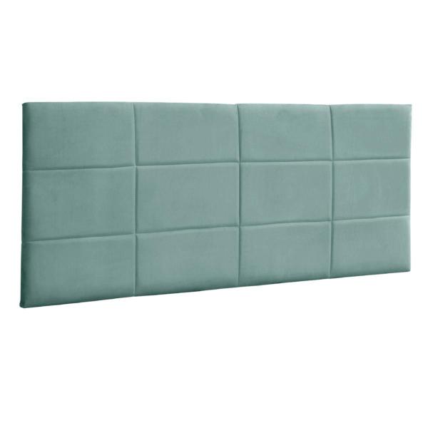 Imagem de Cabeceira Painel Raissa 193Cm Cama Box King Azul Tiffany