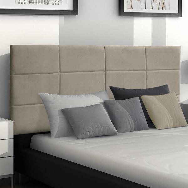 Imagem de Cabeceira Painel Raissa 193Cm Cama Box King Suede Diversas