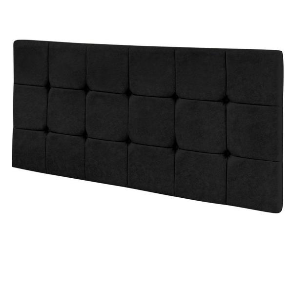 Imagem de Cabeceira Painel Sleep para Cama Box Casal 1,40 m Suede Preto 1402 - D'Rossi