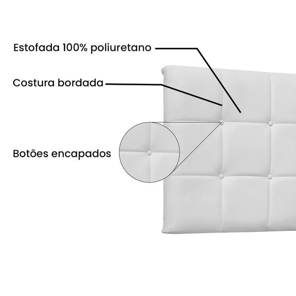 Imagem de Cabeceira Painel Verona Para Cama Box Casal 140 cm material sintético - D'Rossi