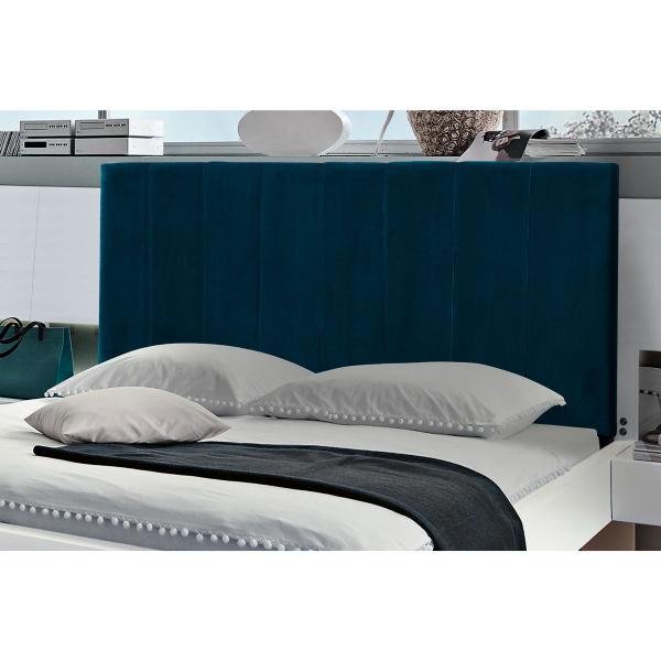 Imagem de Cabeceira Painel Vitória 100Cm Cama Box Suede Azul Marinho