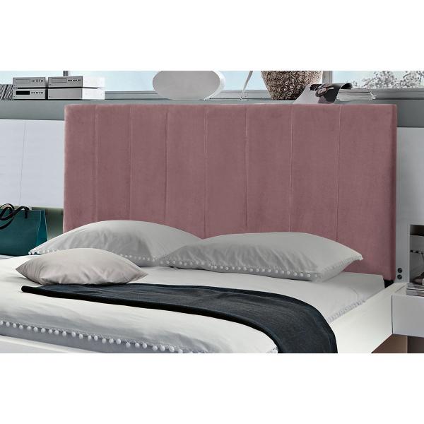 Imagem de Cabeceira Painel Vitória 1,38 Cm Cama Box Suede Rosa