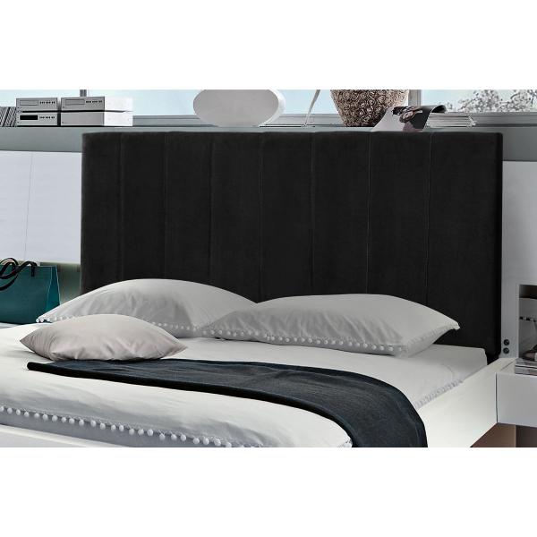 Imagem de Cabeceira Painel Vitória 1,93 Cm Cama Box king Preto